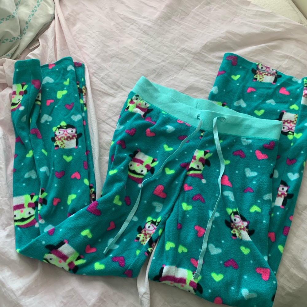 penguin fleece pajama pants